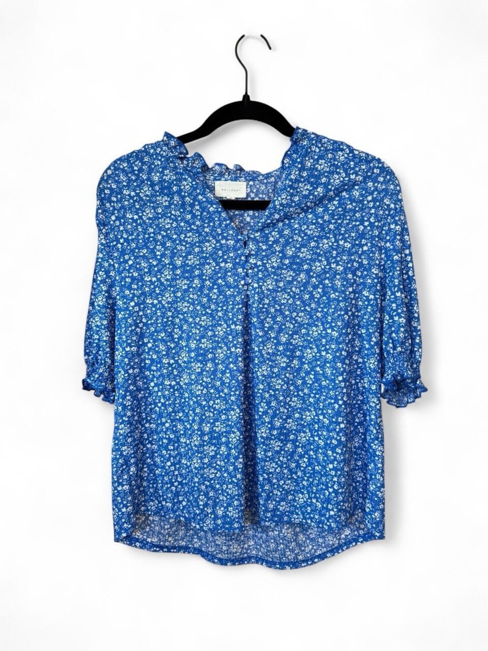 Blue and white blouse - medium